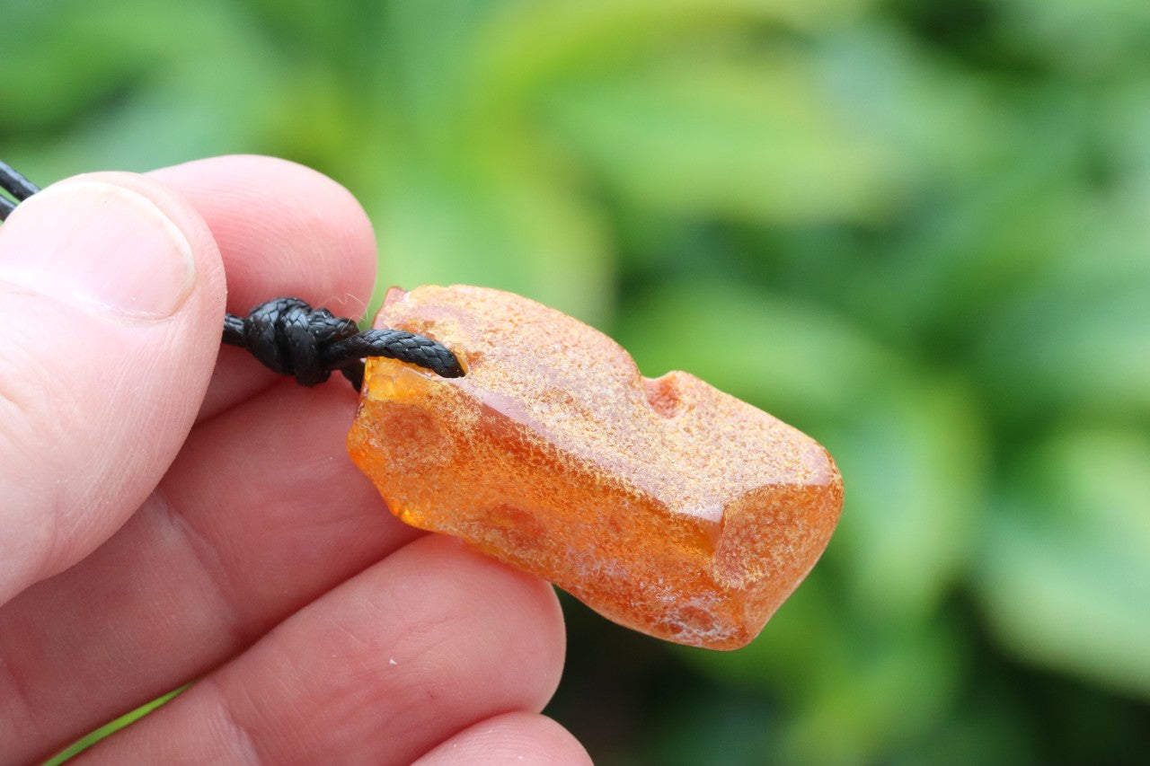 Genuine Untreated Baltic Amber Amulet Pendant