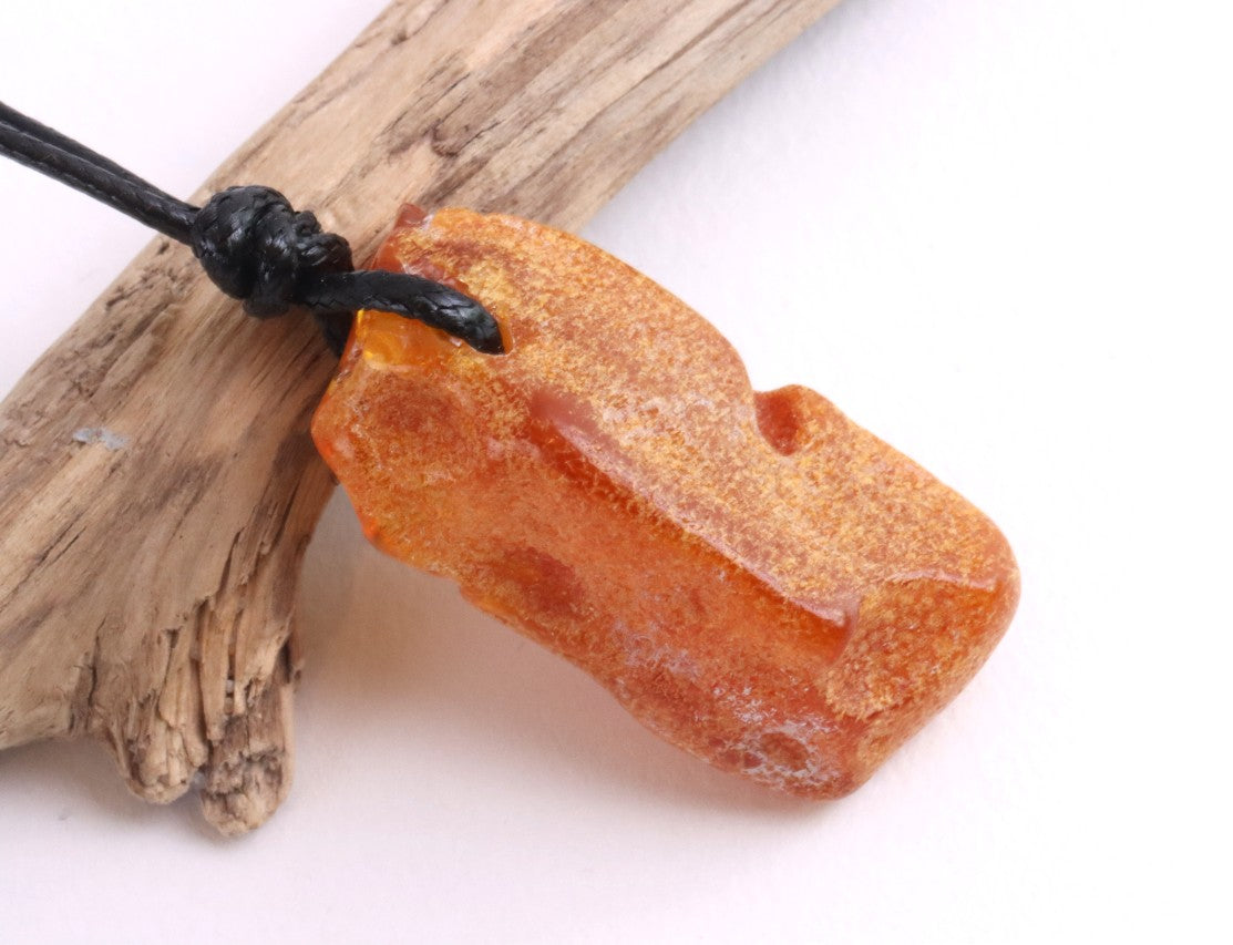 Genuine Untreated Baltic Amber Amulet Pendant