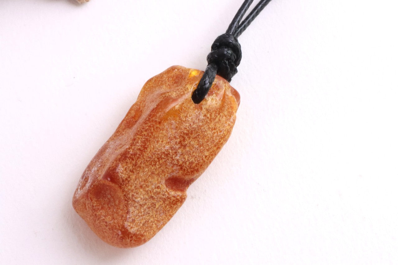 Genuine Untreated Baltic Amber Amulet Pendant