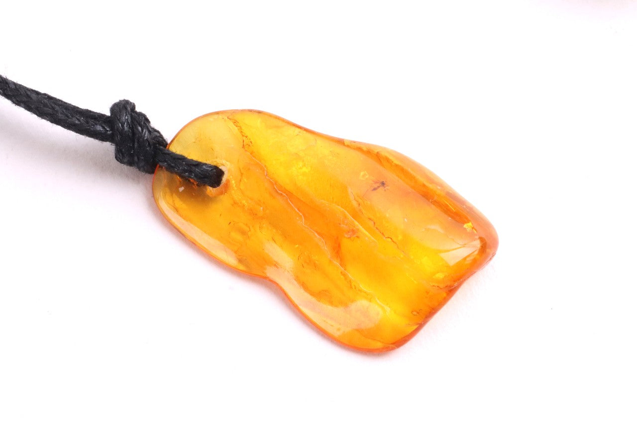 Baltic Amber Amulet with 2 X 40-Million-Year-Old Insect Inclusions