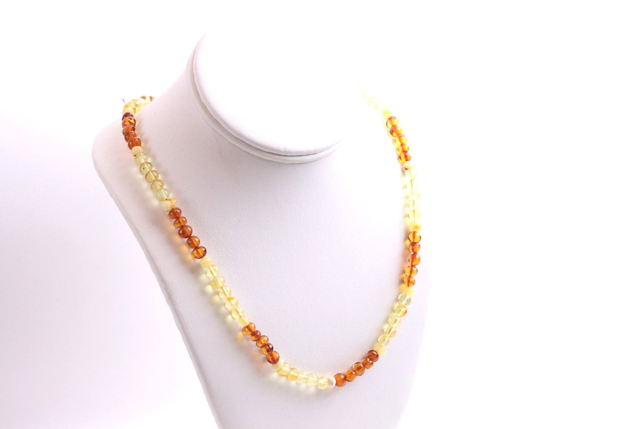 Unisex Baltic Amber Pendant Necklace