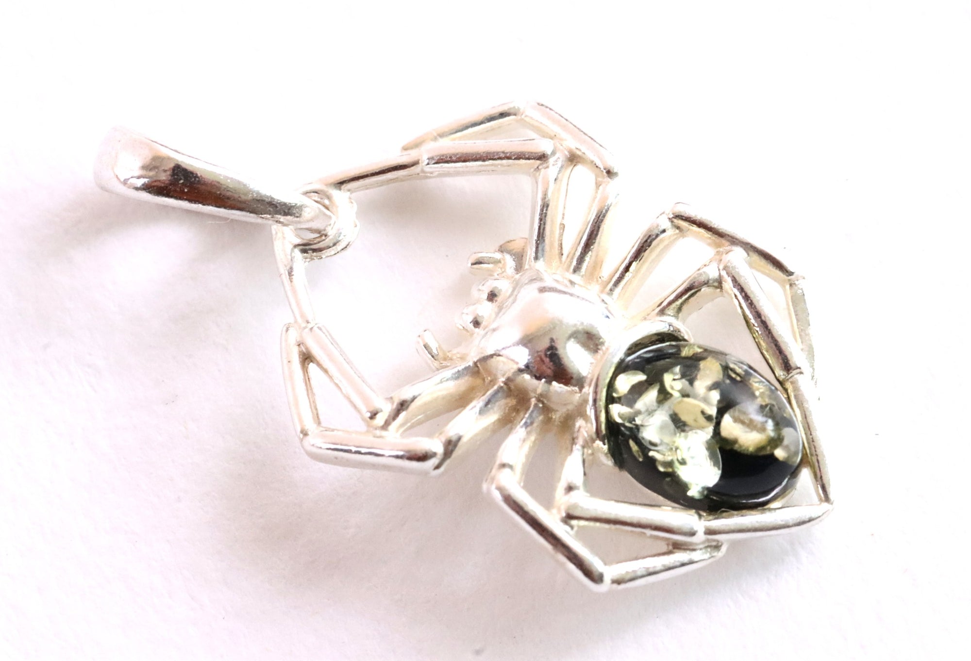 Wildlife Lover Sterling Silver Spider Pendant