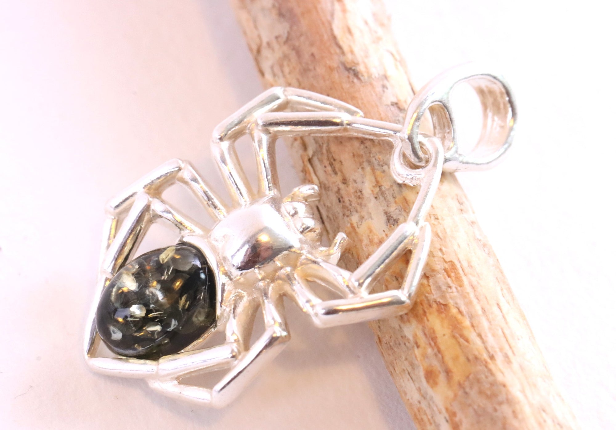 Wildlife Lover Sterling Silver Spider Pendant