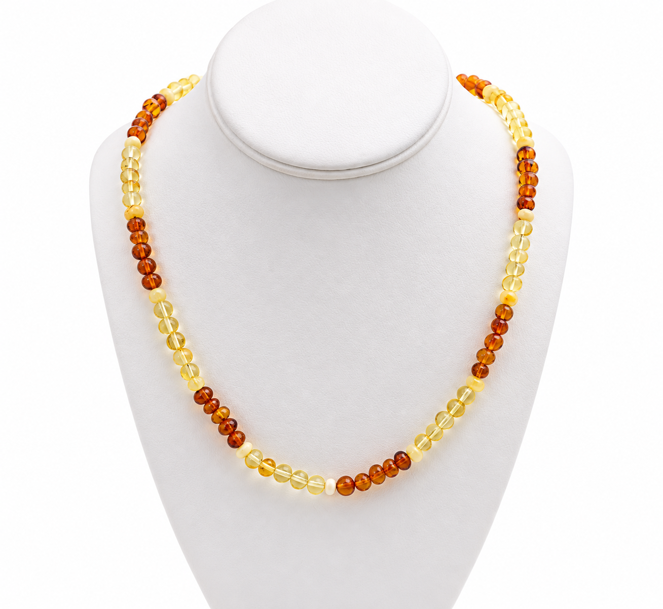 Unisex Baltic Amber Pendant Necklace
