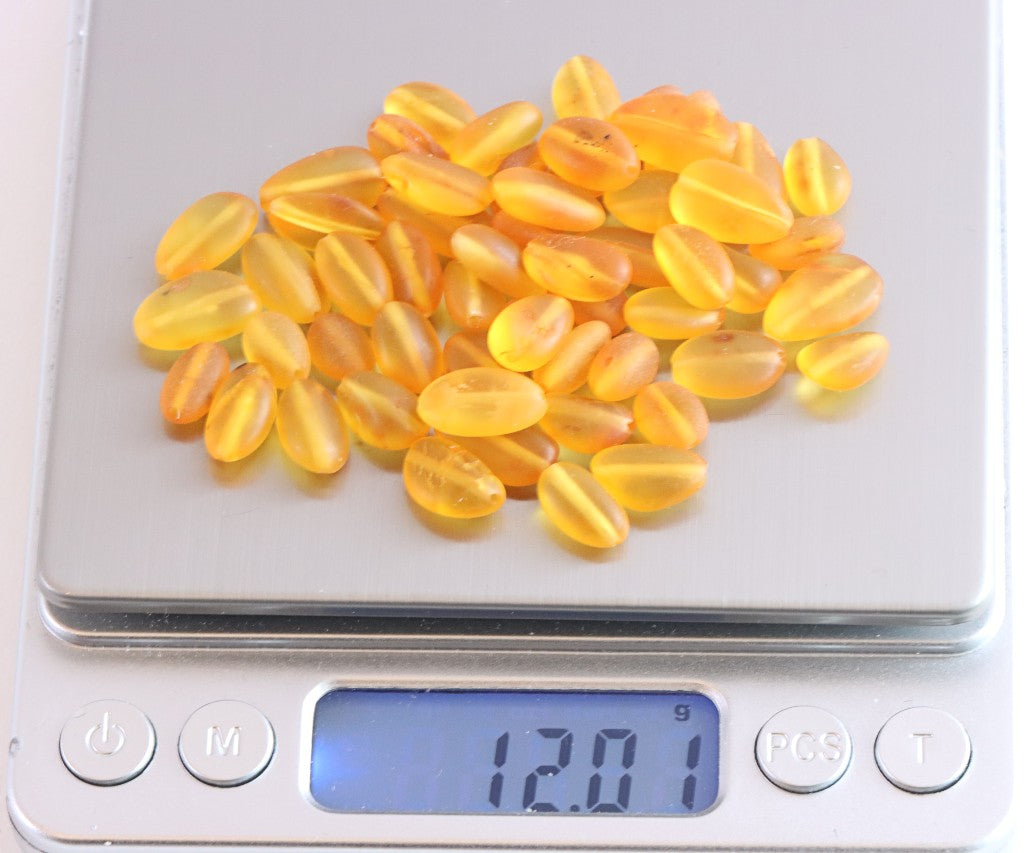 Crafting Baltic Amber Beads – Semi-Polished Bean-Shaped Beads