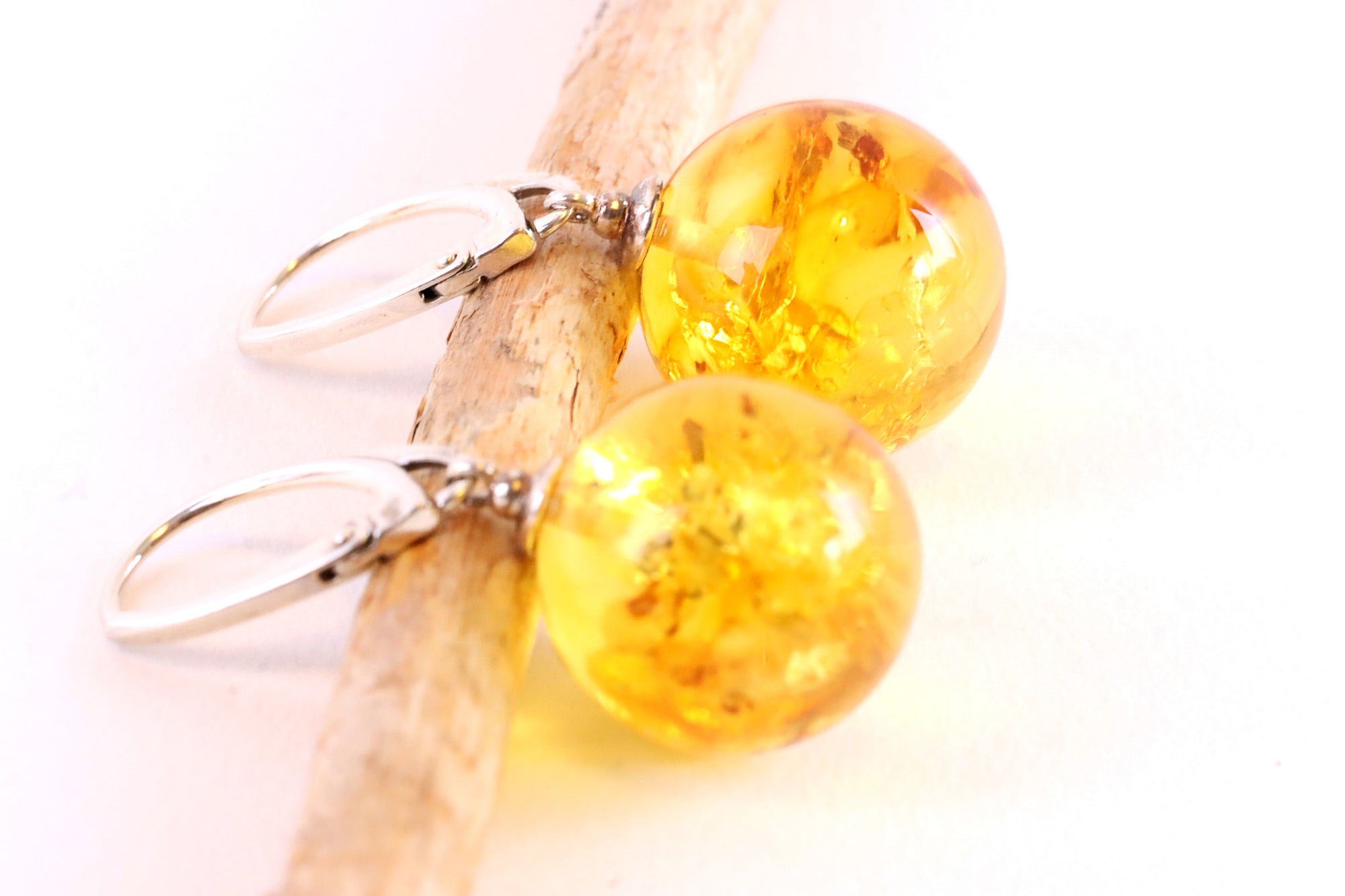 Exclusive Drop Amber Earrings