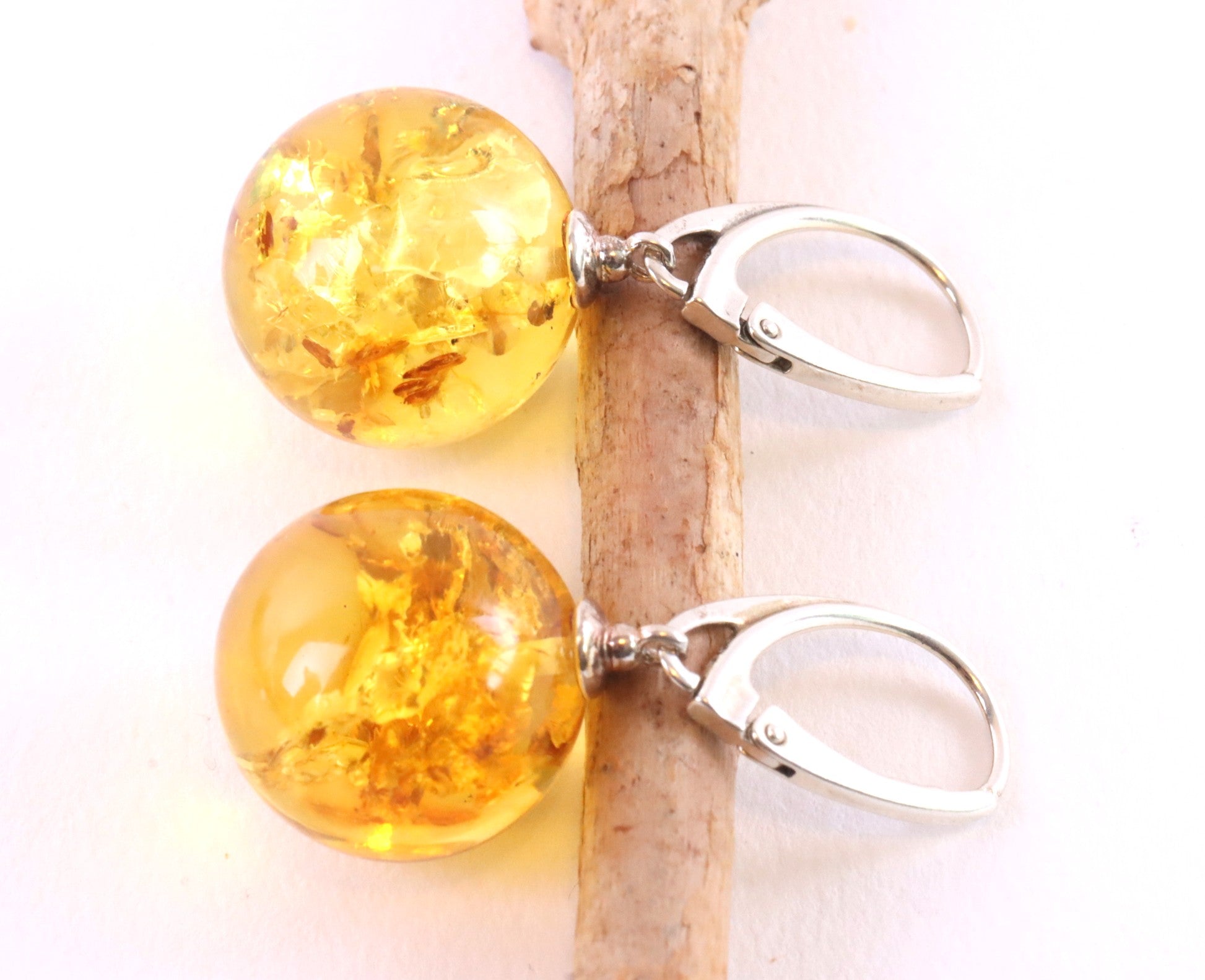 Exclusive Drop Amber Earrings