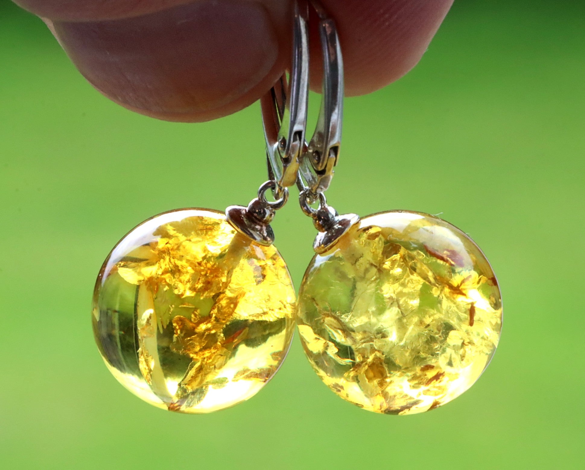 Exclusive Drop Amber Earrings