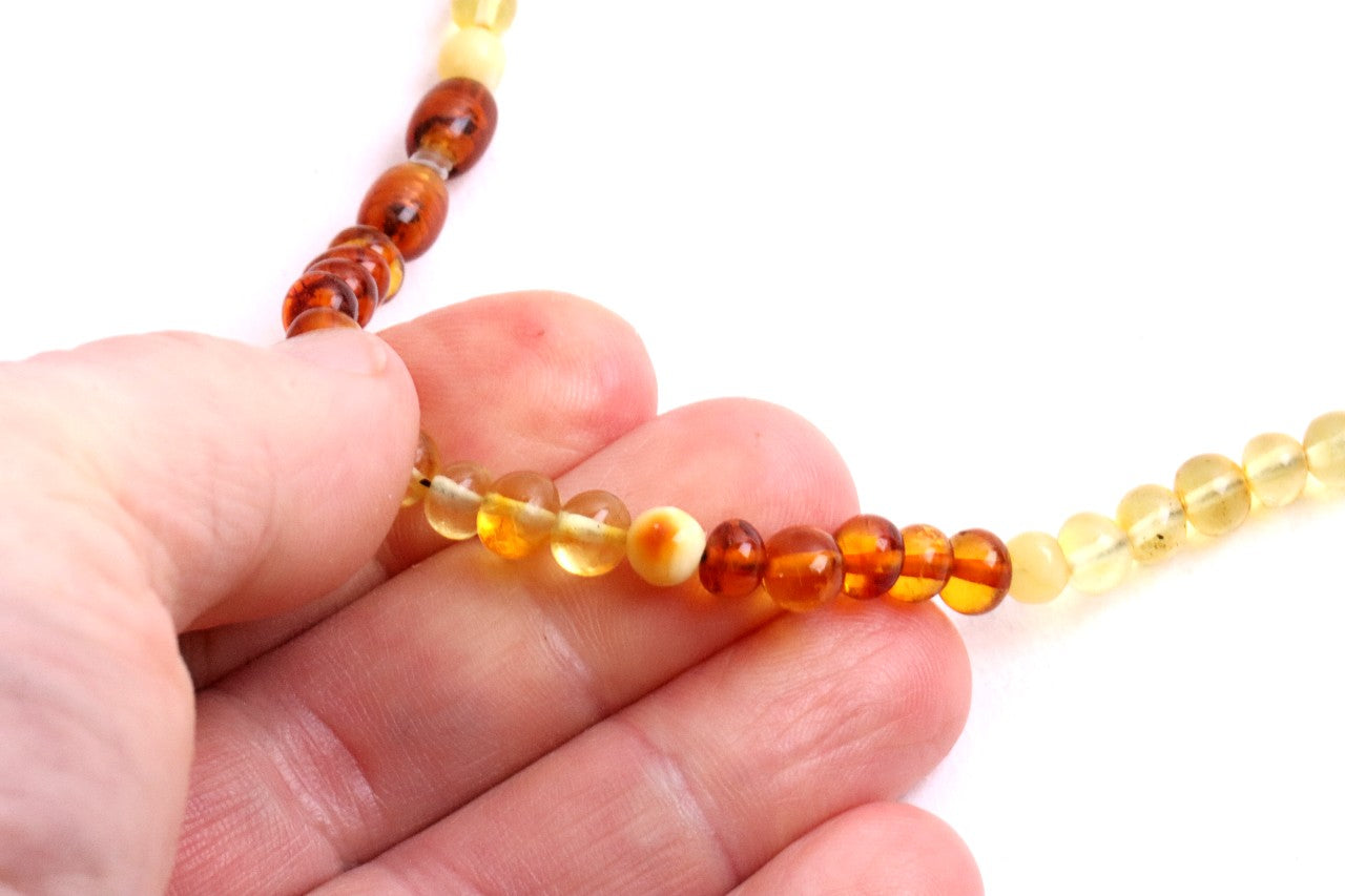 Unisex Baltic Amber Pendant Necklace