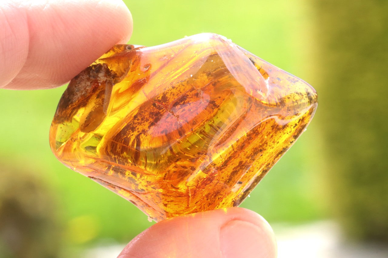 Baltic Amber Worry  Stress Relief Palm Stone for Meditation