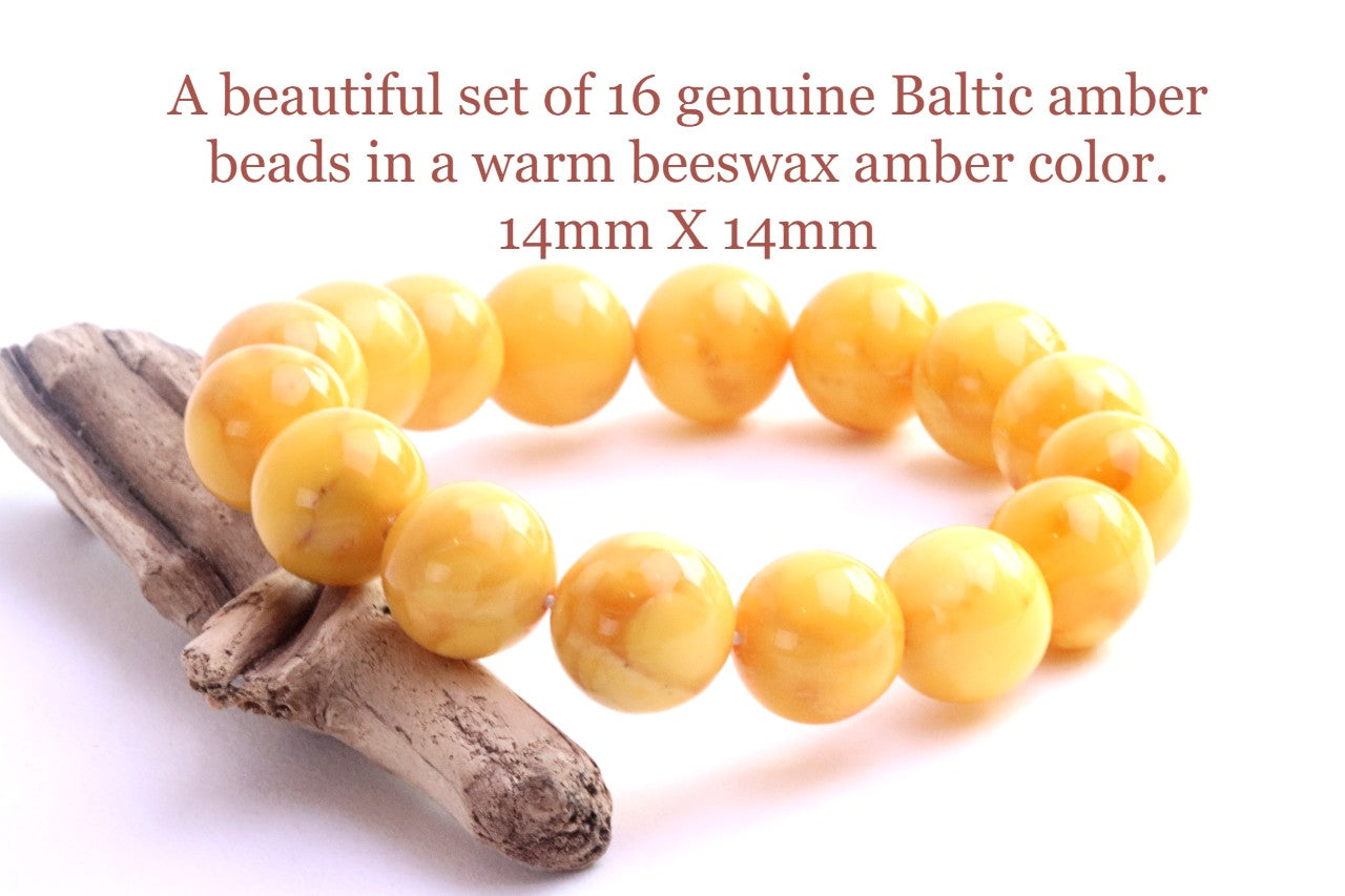 Baltic Amber Beeswax Bracelet