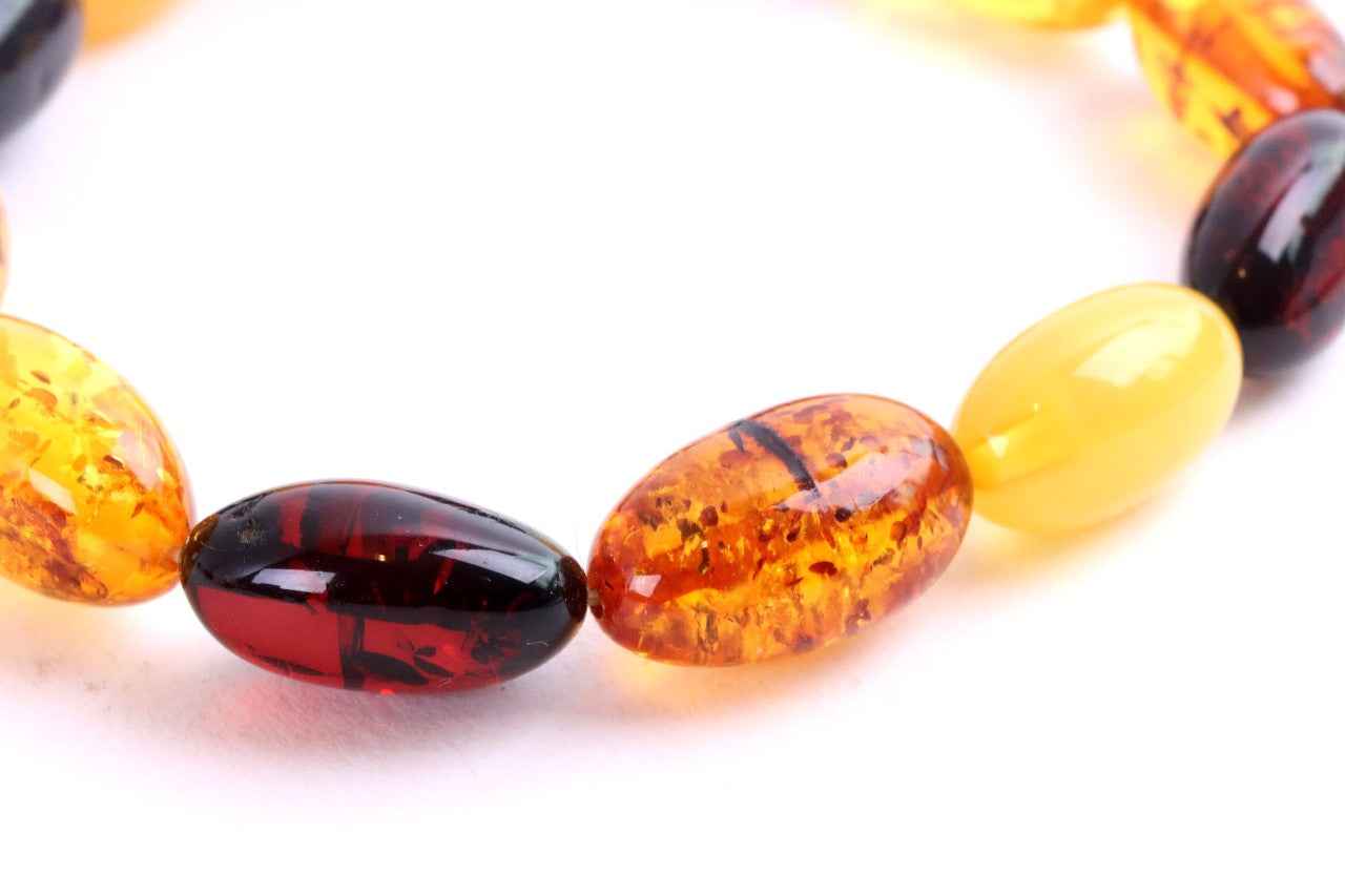 Mixed Olive Baltic Amber Bracelet