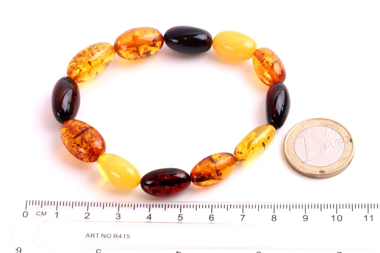Mixed Olive Baltic Amber Bracelet