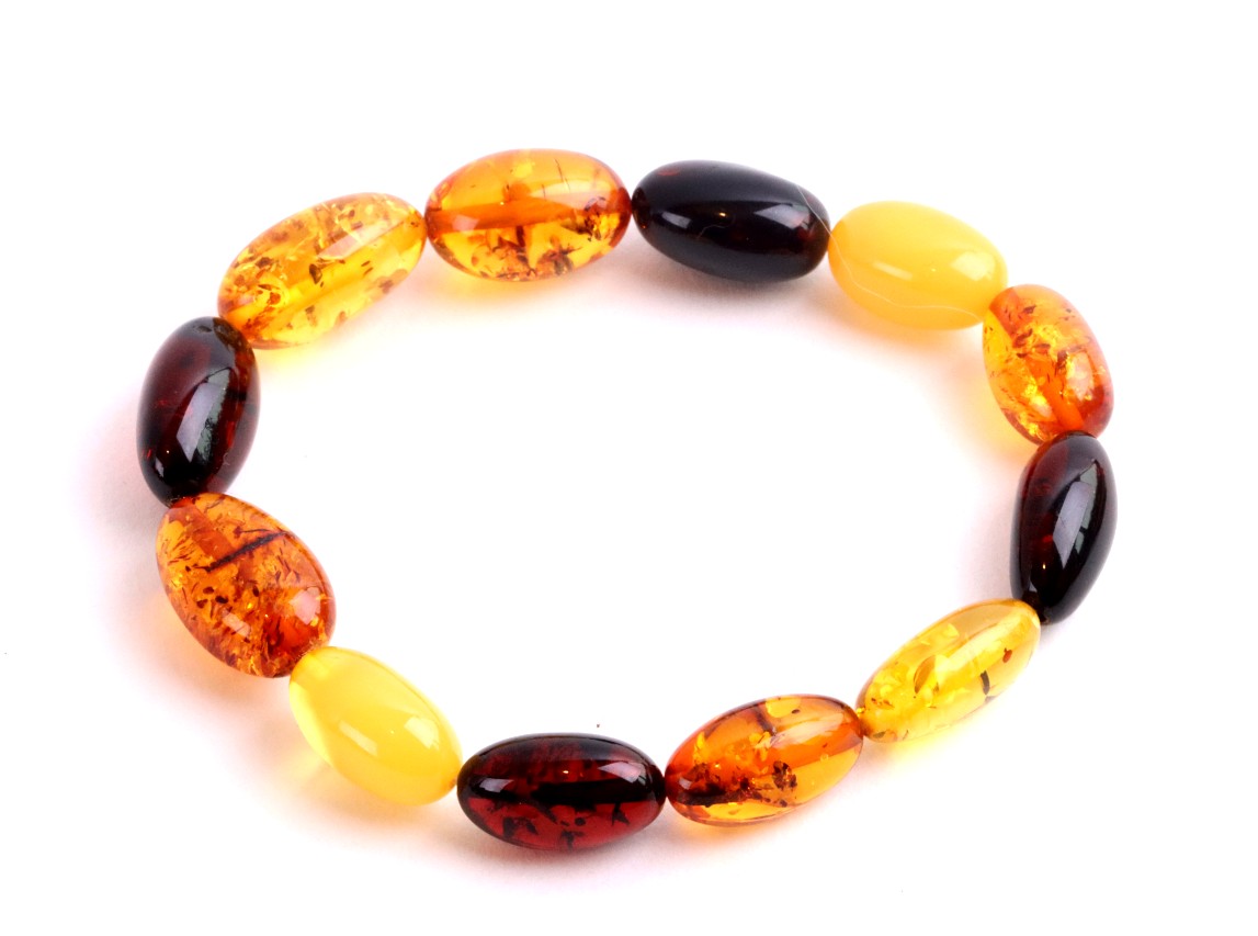 Mixed Olive Baltic Amber Bracelet
