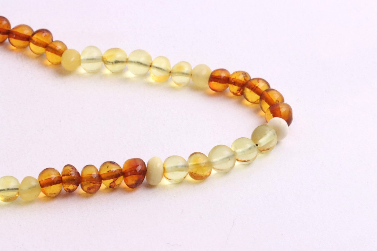 Unisex Baltic Amber Pendant Necklace