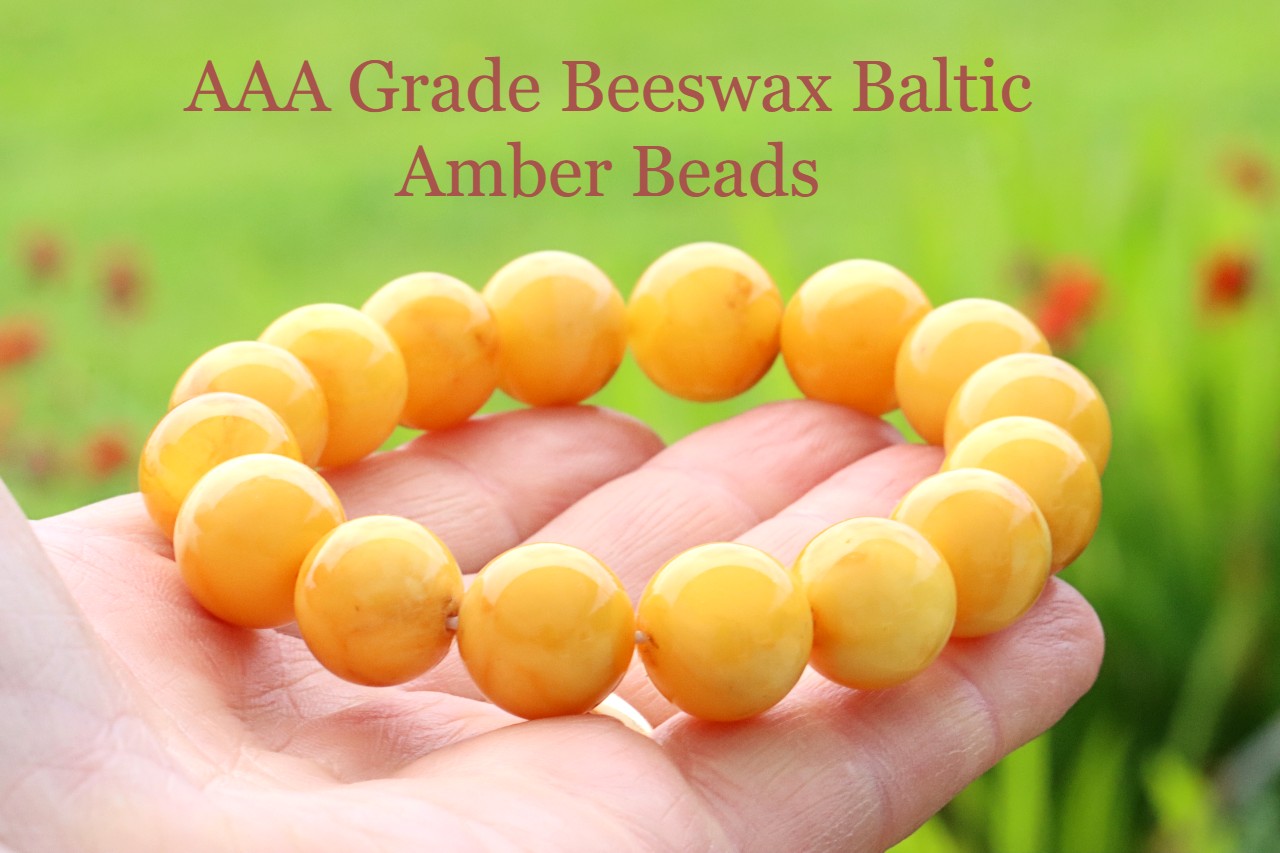 BAAA Grade Beeswax Baltic Amber Bracelet