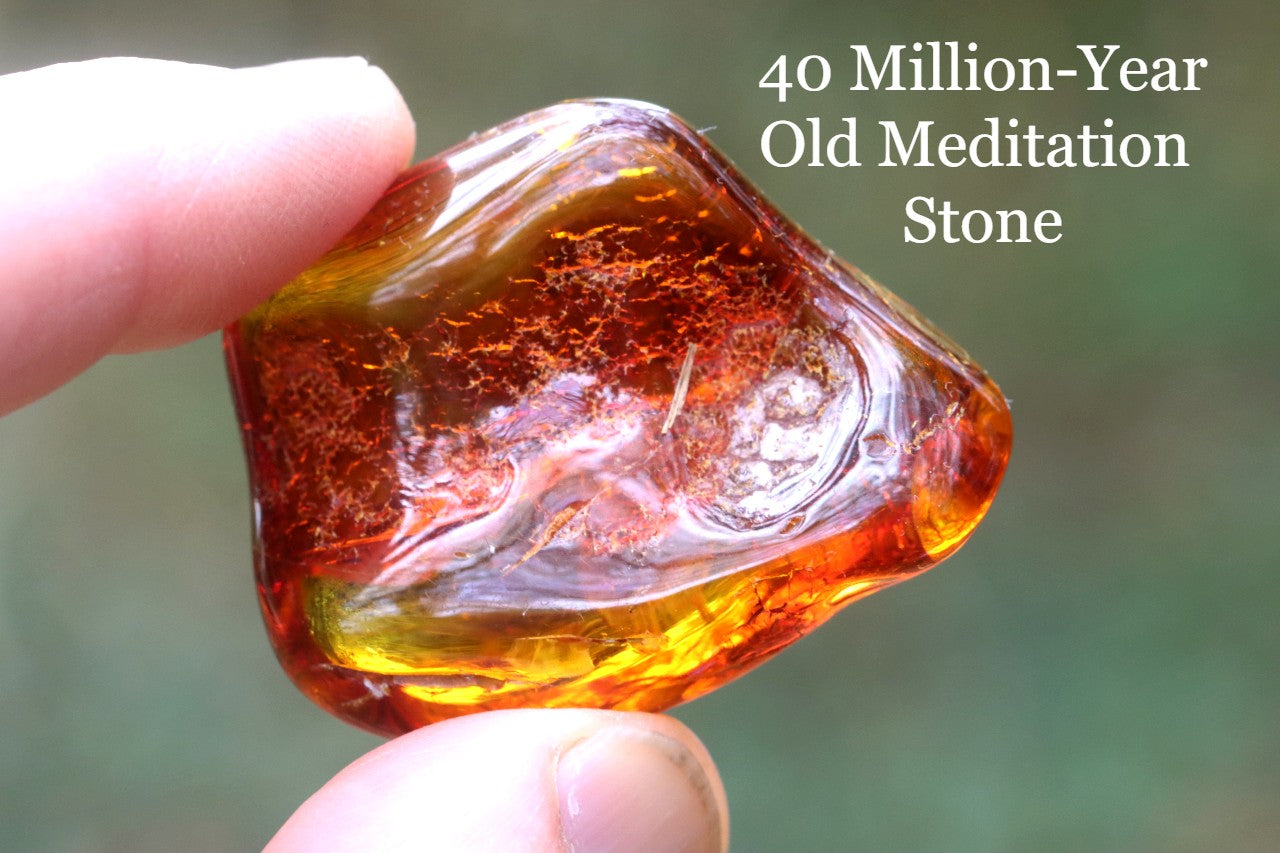 Smooth Polished Baltic Amber Gem – 40 Million-Year-Old Meditation Stone