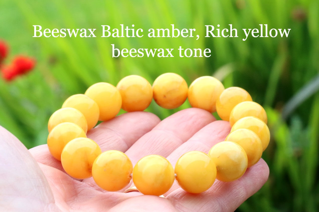 BAAA Grade Beeswax Baltic Amber Bracelet