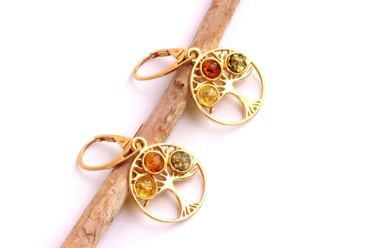 Gold Tree of Life Earrings