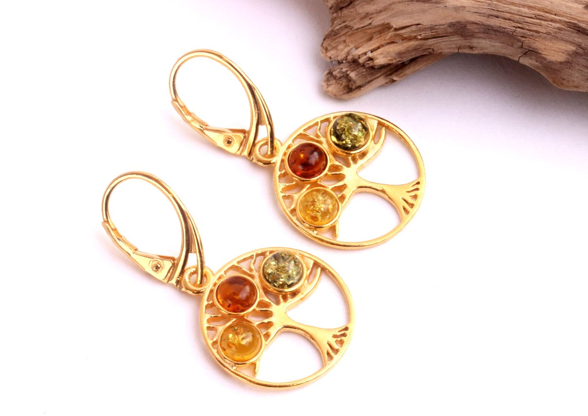 Gold Tree of Life Earrings