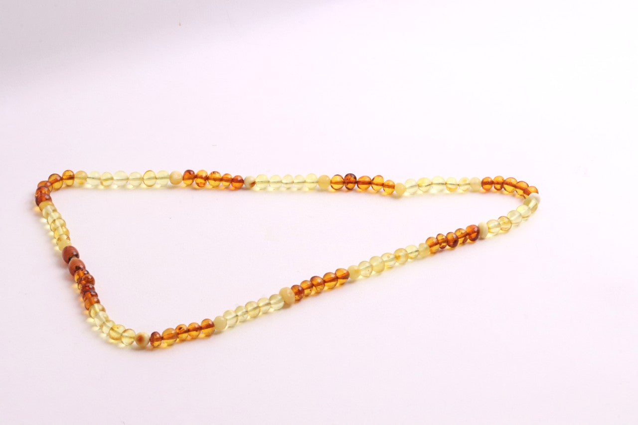 Unisex Baltic Amber Pendant Necklace