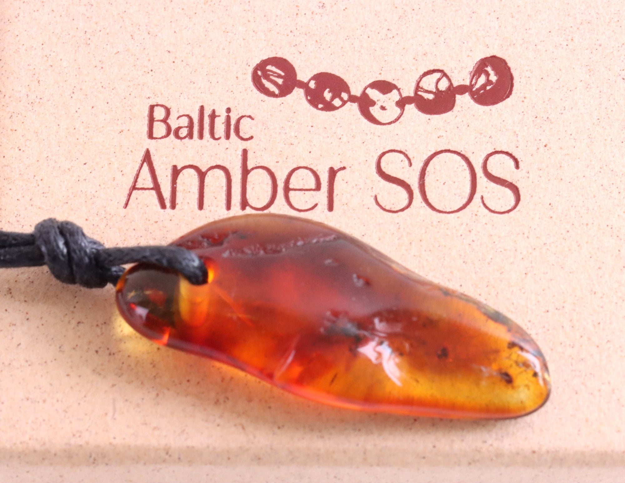 Natural Handmade Baltic Amber Amulet Pendant