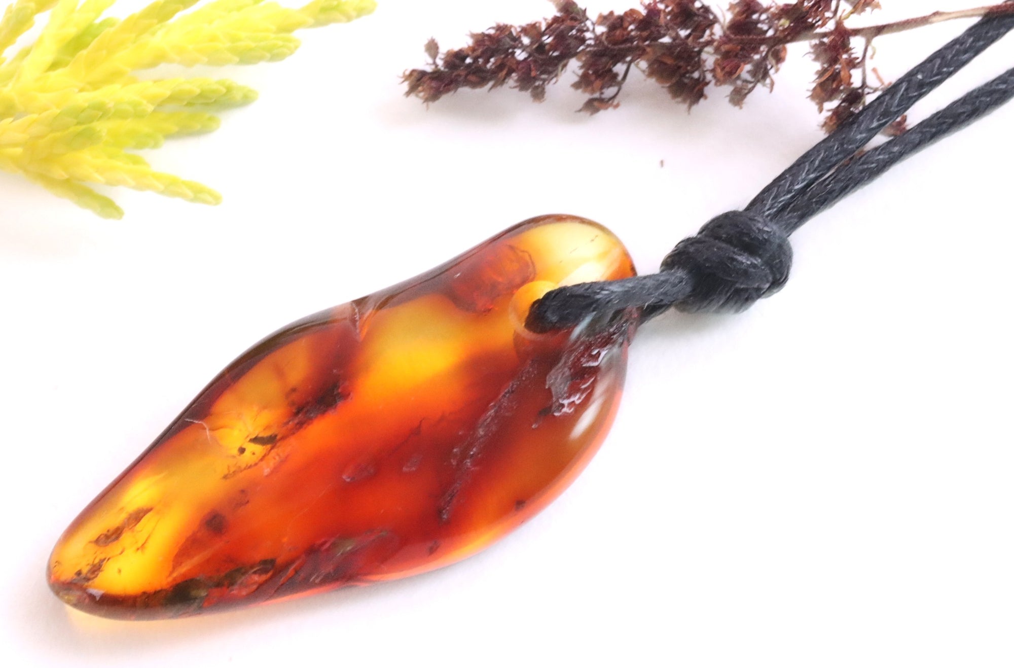 Natural Handmade Baltic Amber Amulet Pendant