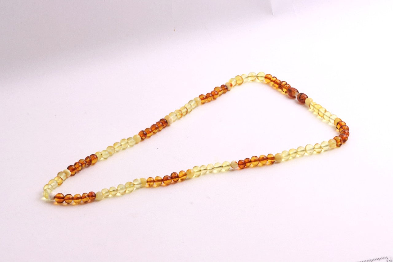 Unisex Baltic Amber Pendant Necklace