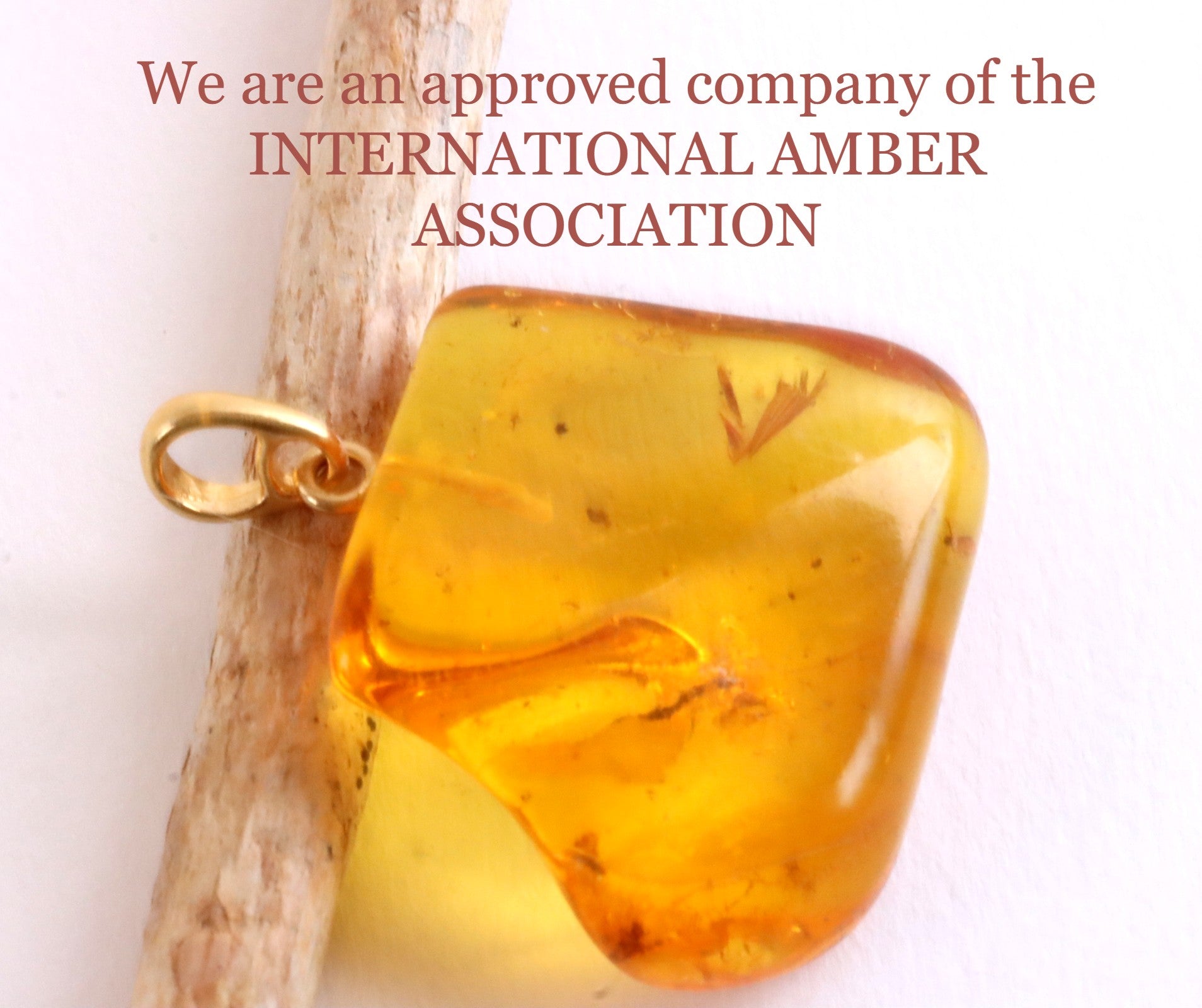 Gold Amber Pendant with Insect Inclusion