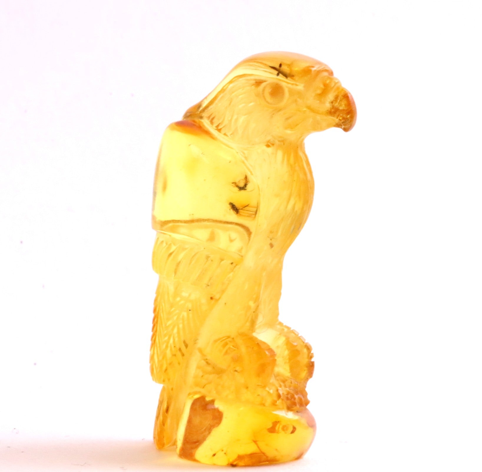 Eagle  Statuette with 2 Fly Inclusions