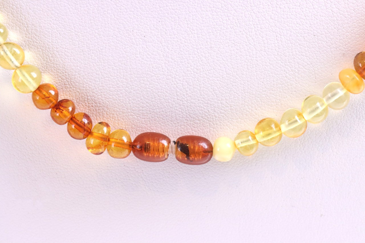 Unisex Baltic Amber Pendant Necklace