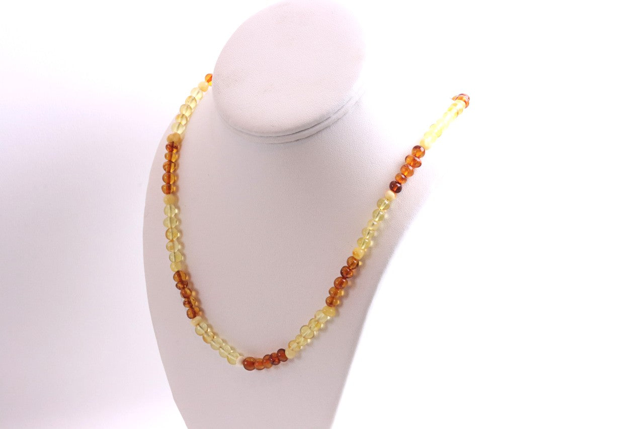 Unisex Baltic Amber Pendant Necklace