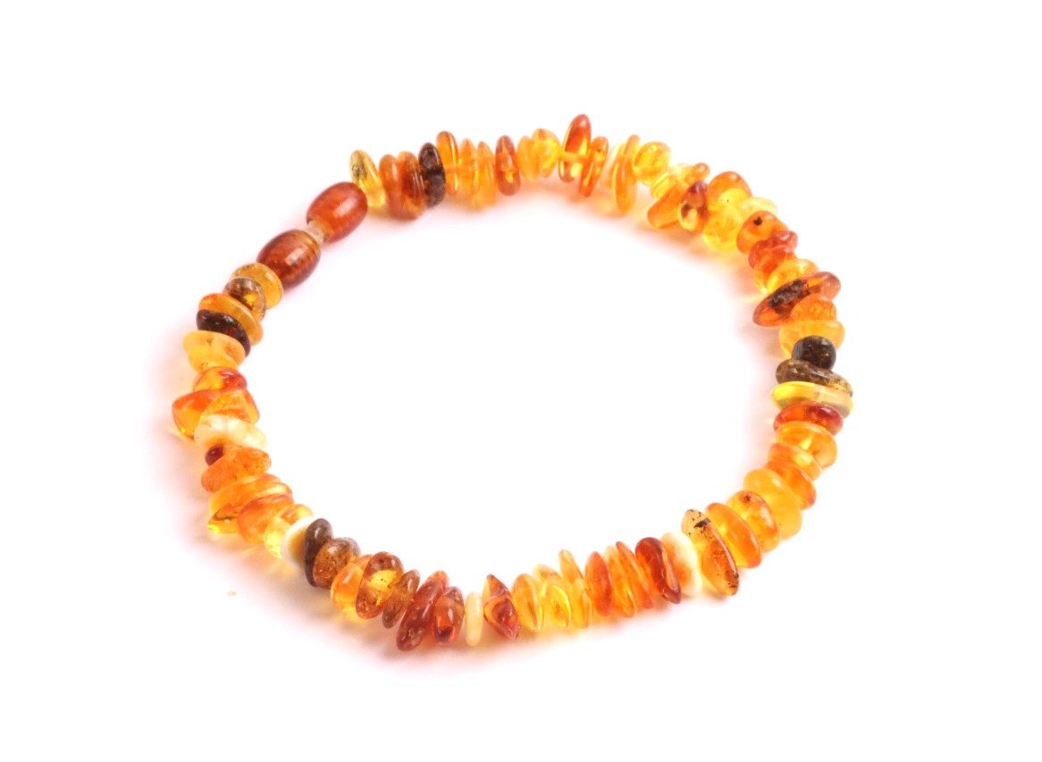 Natural Bead Amber Anklet / Bracelet