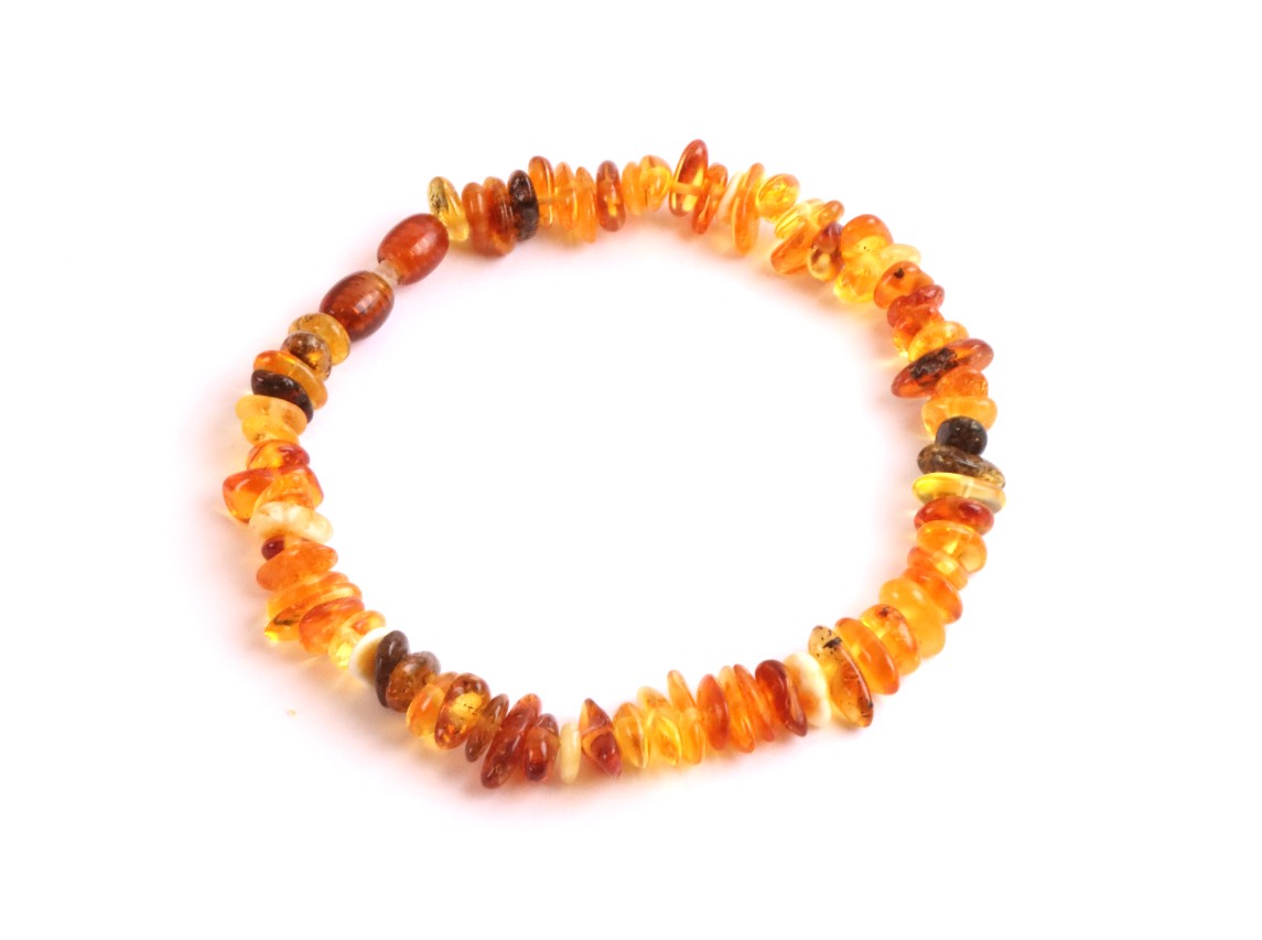 Natural Bead Amber Anklet / Bracelet