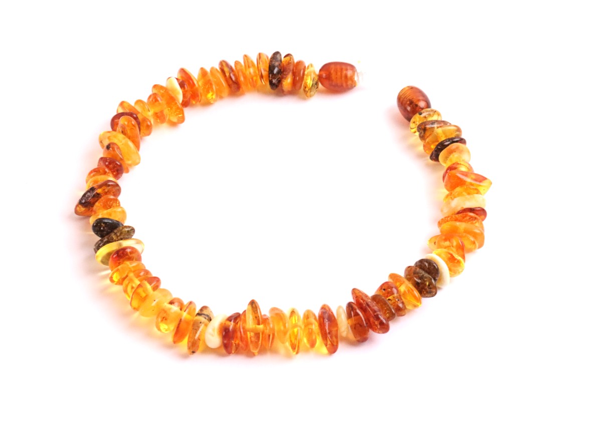 Natural Bead Amber Anklet / Bracelet