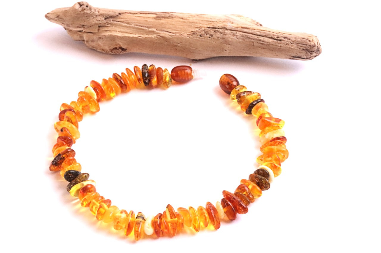 Natural Bead Amber Anklet / Bracelet