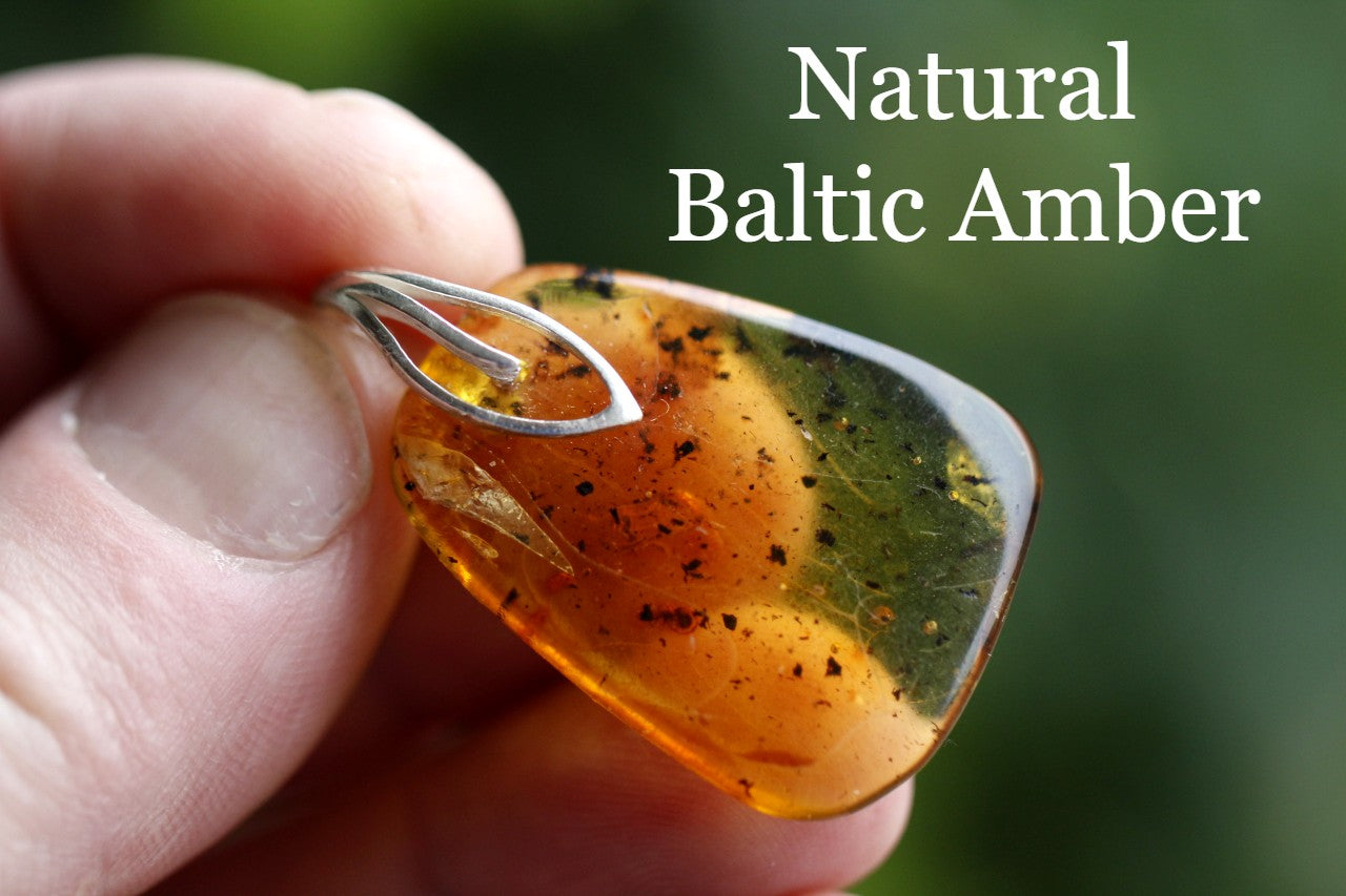 Unique One of a Kind Natural Amber Gemstone Pendant