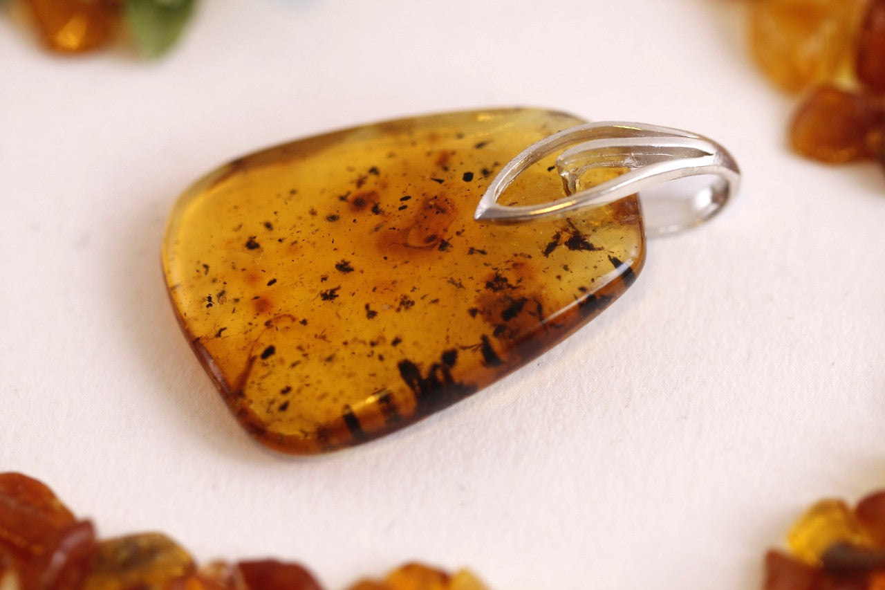 Unique One of a Kind Natural Amber Gemstone Pendant