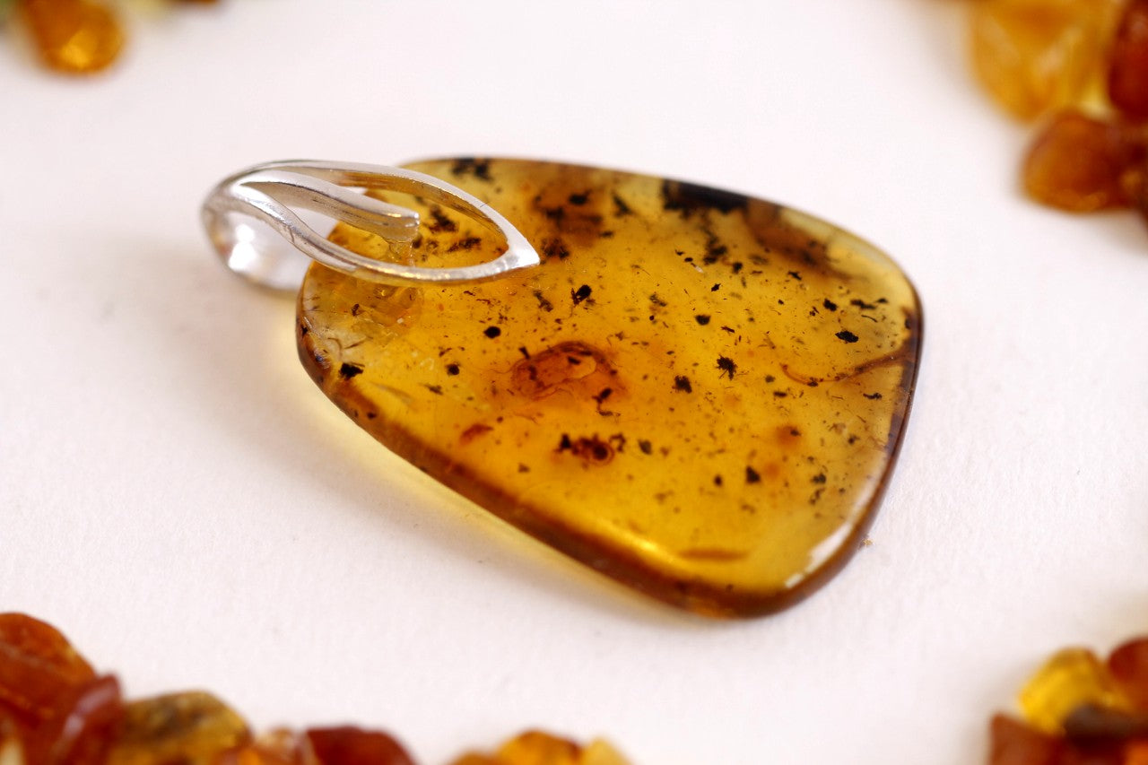 Unique One of a Kind Natural Amber Gemstone Pendant