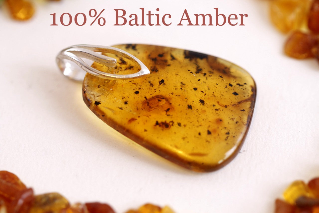 Unique One of a Kind Natural Amber Gemstone Pendant