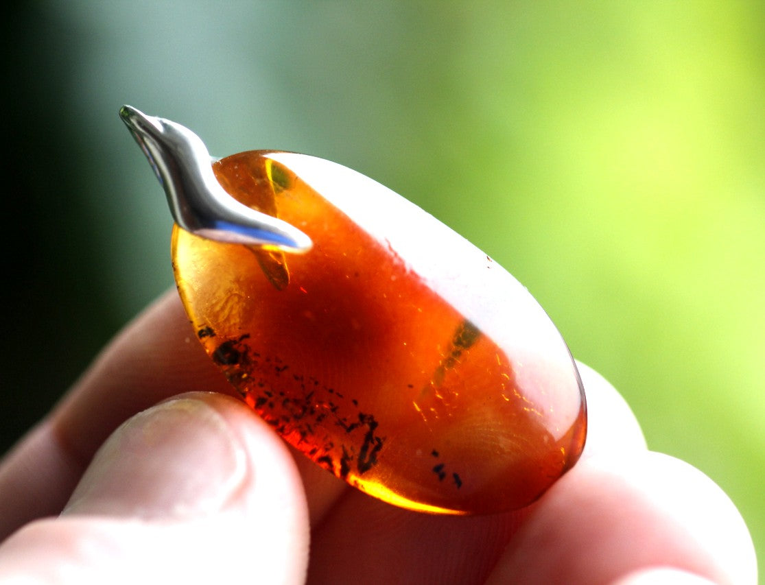 Natural Amber Gemstone Pendant