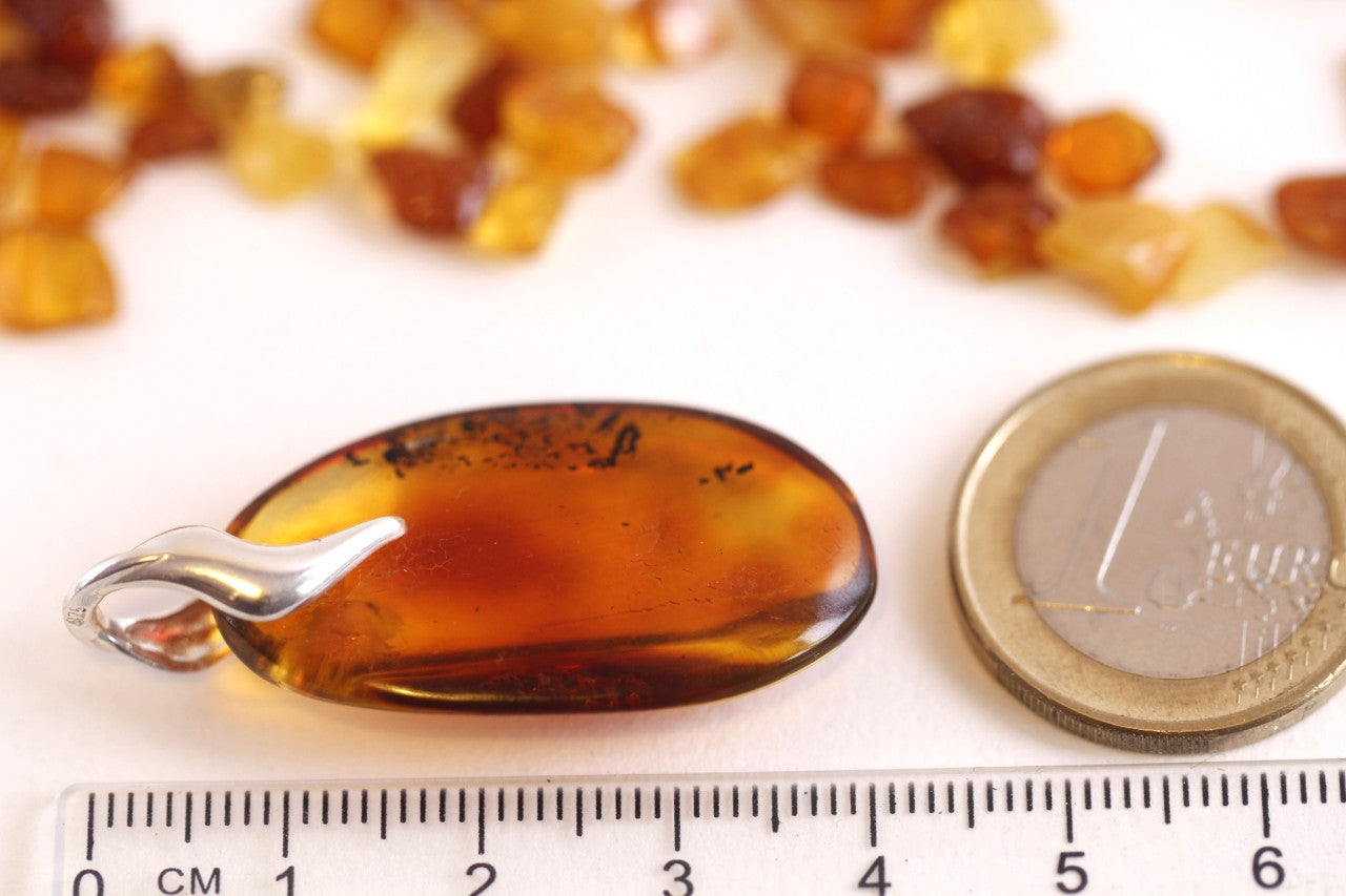 Natural Amber Gemstone Pendant