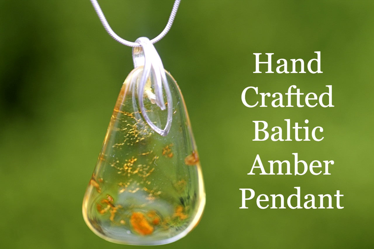 Honey Amber Natural Handmade Gemstone Pendant