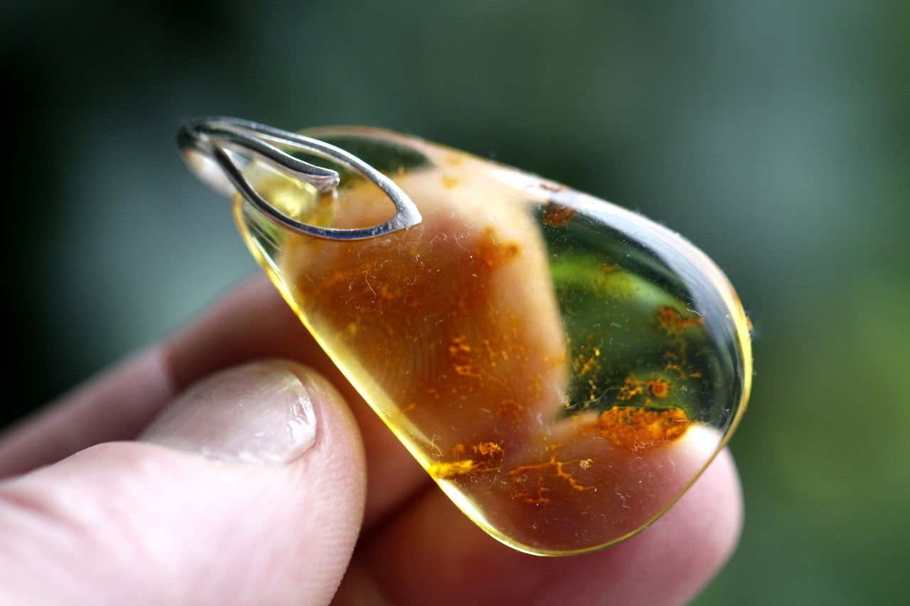 Honey Amber Natural Handmade Gemstone Pendant