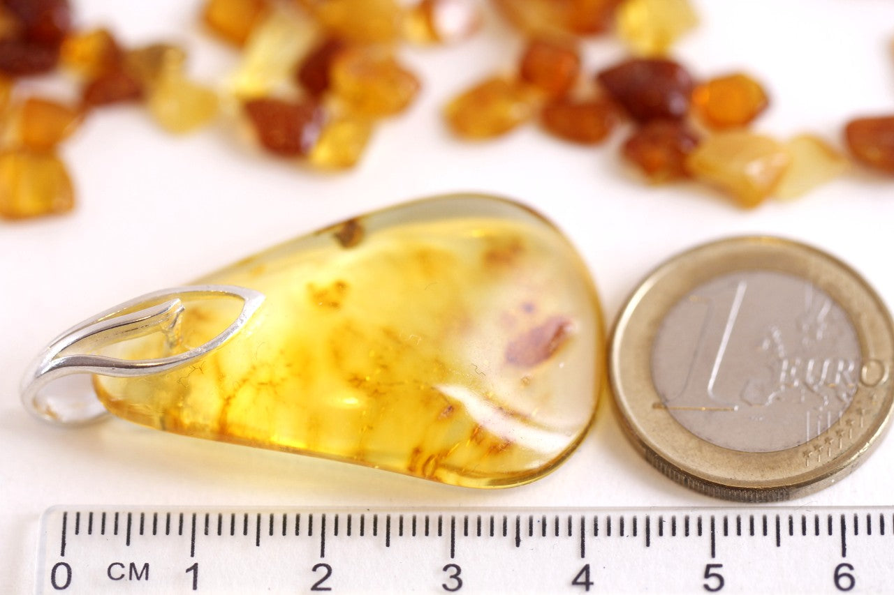 Honey Amber Natural Handmade Gemstone Pendant