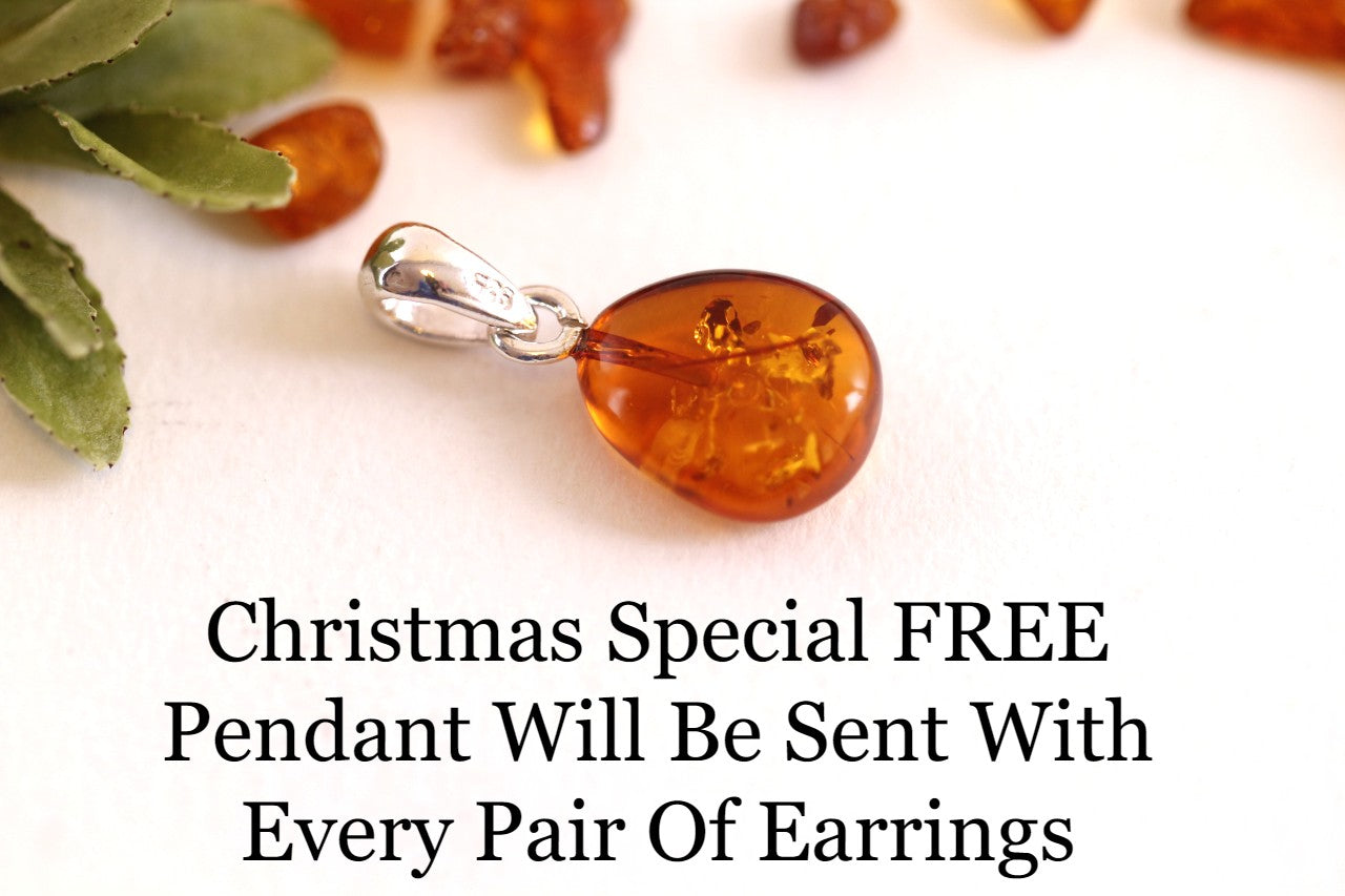 FREE Pendant Christmas Special Amber Earrings