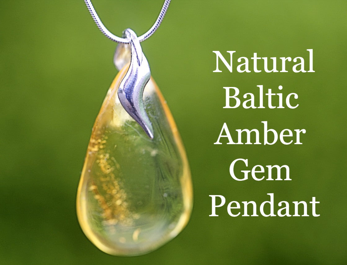 Natural Baltic Amber Gem Pendant