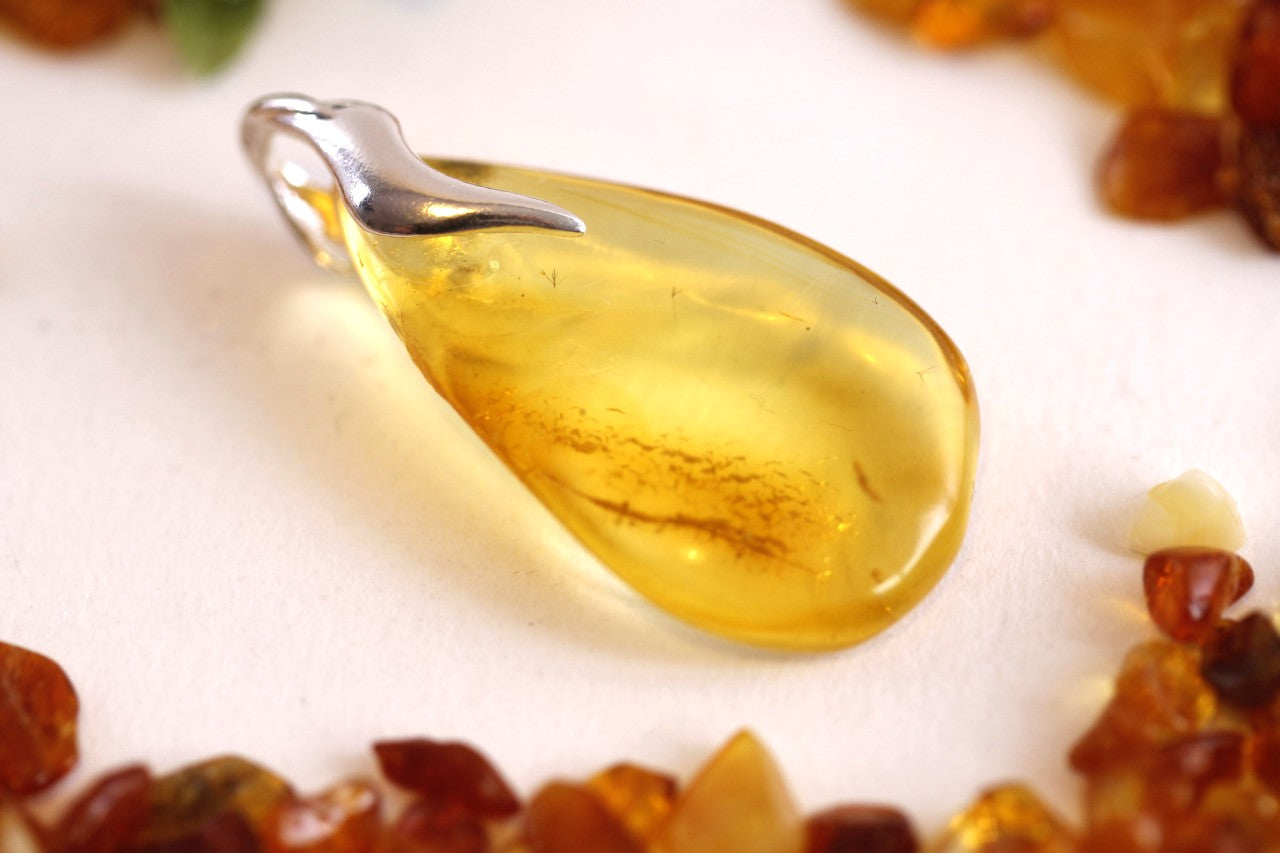 Natural Baltic Amber Gem Pendant