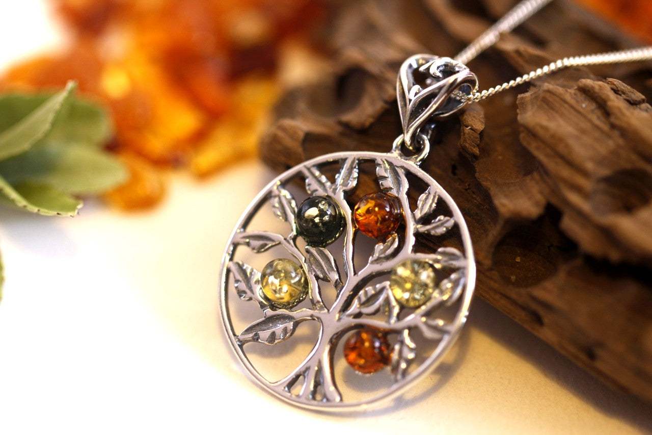 Multicolour Tree of Life Pendant