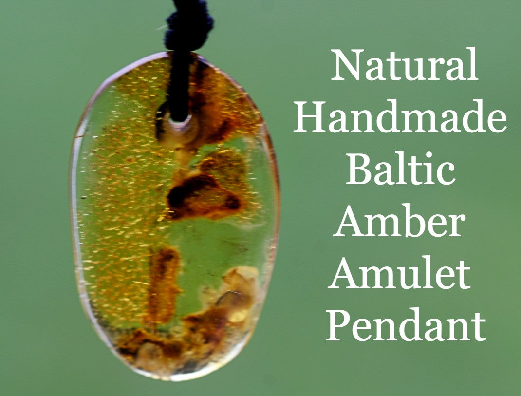 Natural Handmade Baltic Amber Amulet Pendant